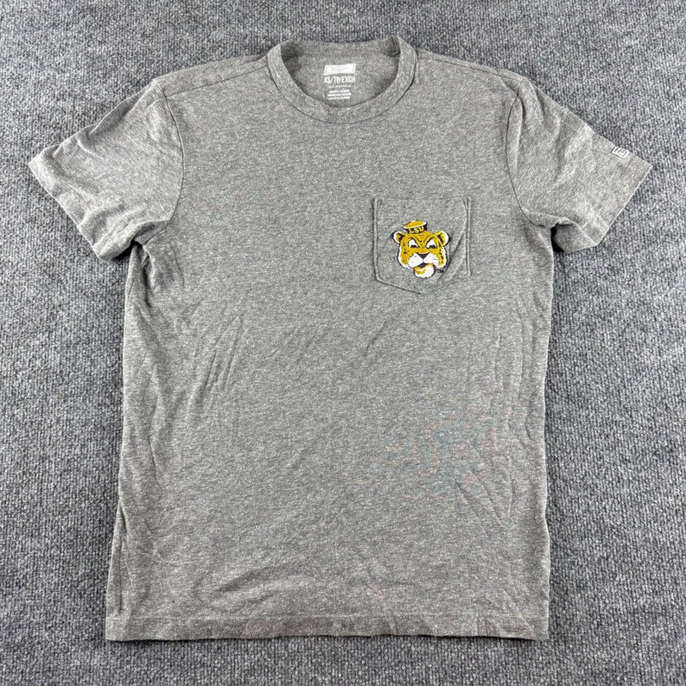 Tailgate LSU Tigers T-Shirt Mens XS Gray Pocket Embroidered Vintage Mascot Logo
